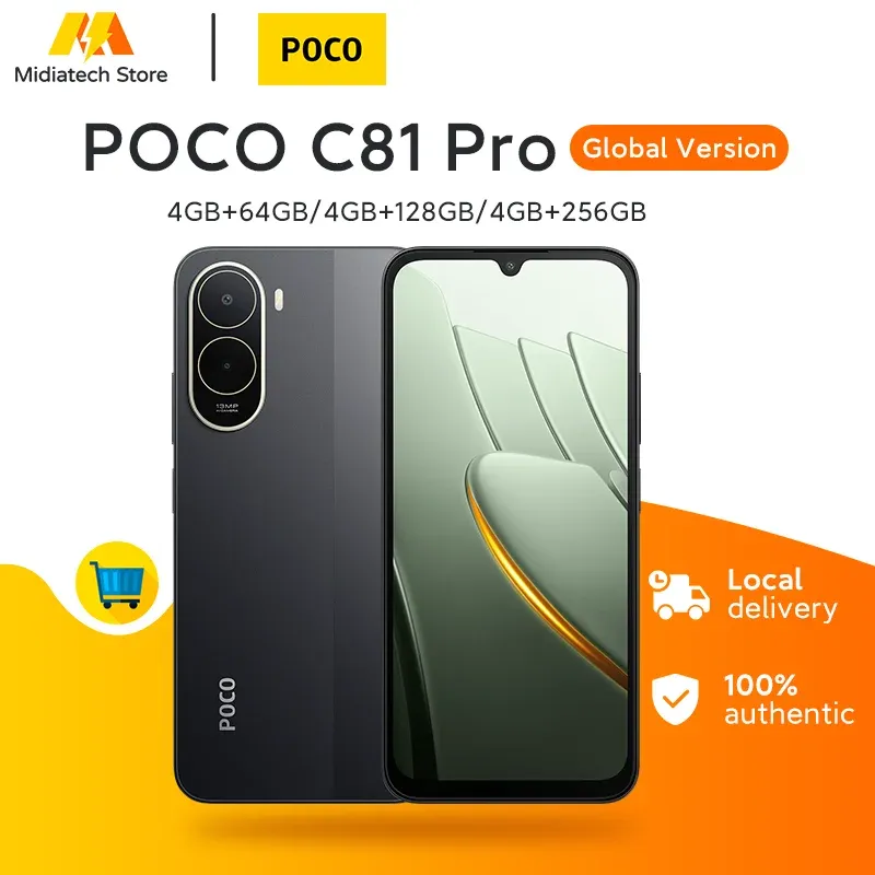 POCO C81 Pro: Móvil 4GB RAM, 64GB Almacenamiento, Pantalla 6.9" 120Hz, Batería 6000mAh