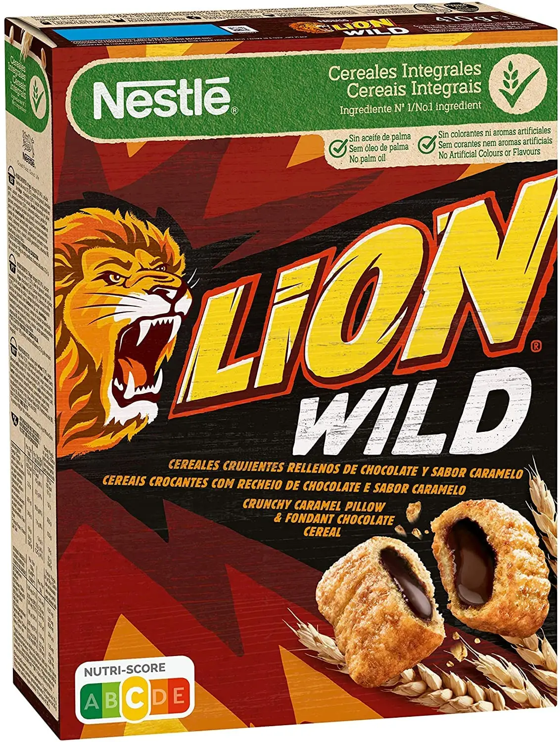 Nestlé Lion Cereales Caramelo y Chocolate, Pack 8x400g