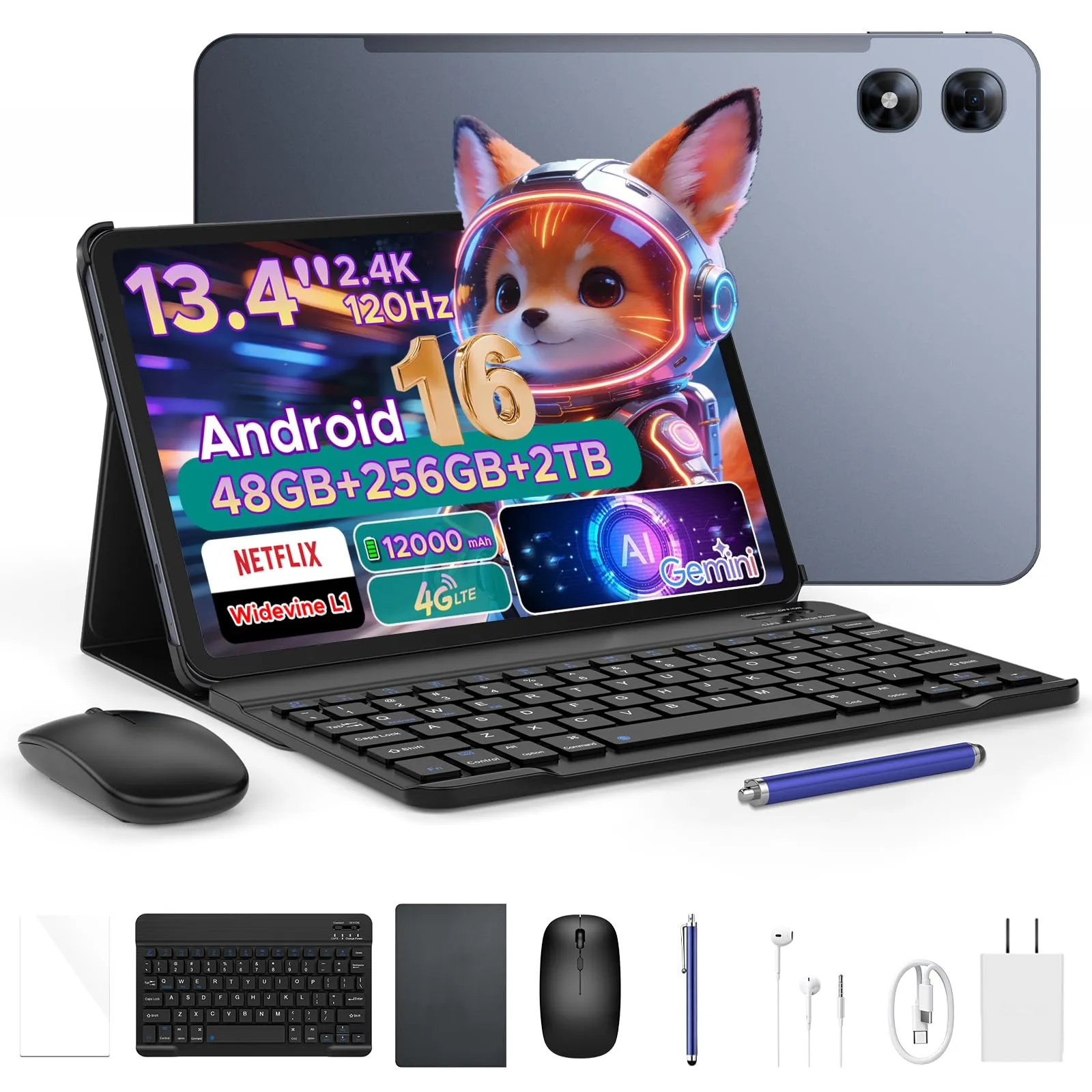 Tablet Luzglo P13 Pro 13,4" 12GB RAM 256GB Almacenamiento 4G