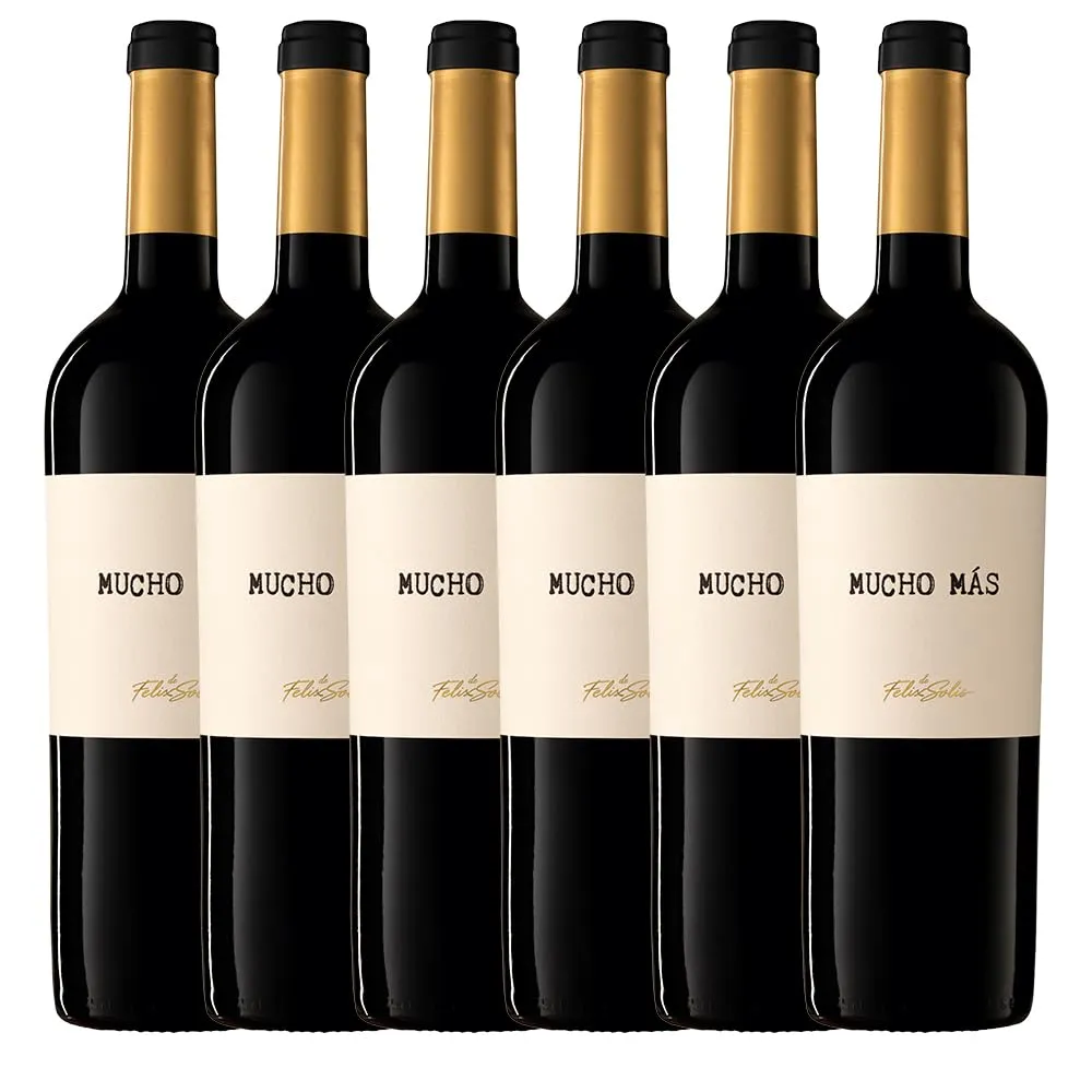 Pack 6 Botellas Vino Tinto Mucho Más Tempranillo-Shiraz 750ml