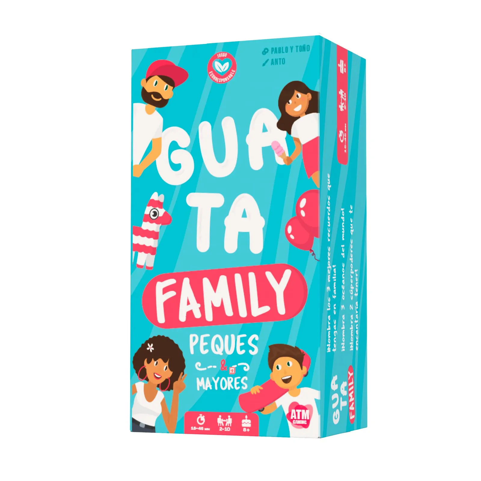 Guatafamily Juego de Mesa Familiar ATM Gaming con 480 Cartas