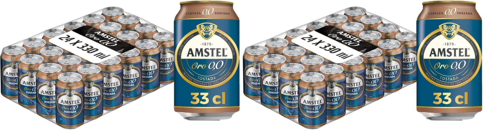 48 Latas Amstel Oro 0,0 Tostada 33cl