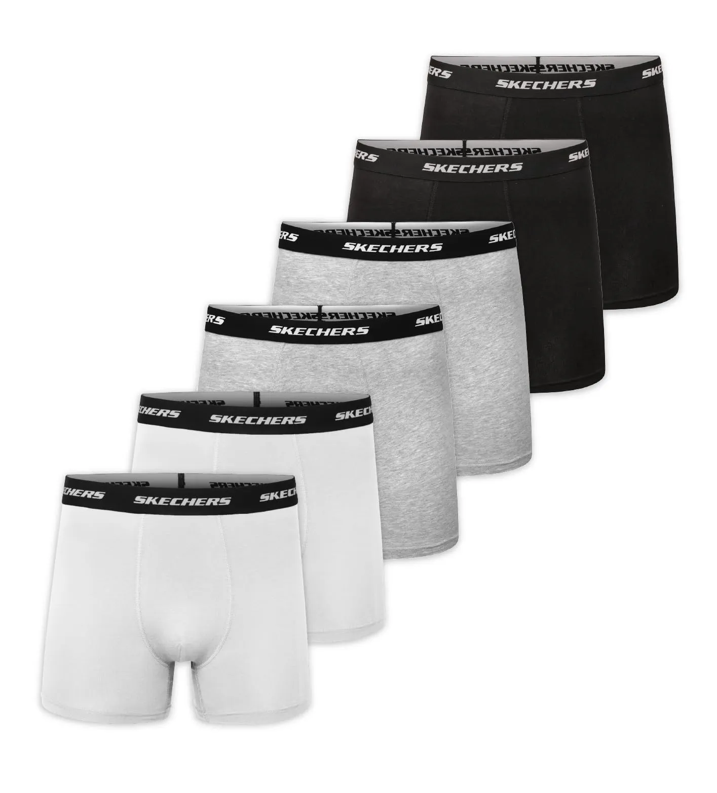 Pack 6 Calzoncillos Boxer Skechers Hombre Algodón Transpirable