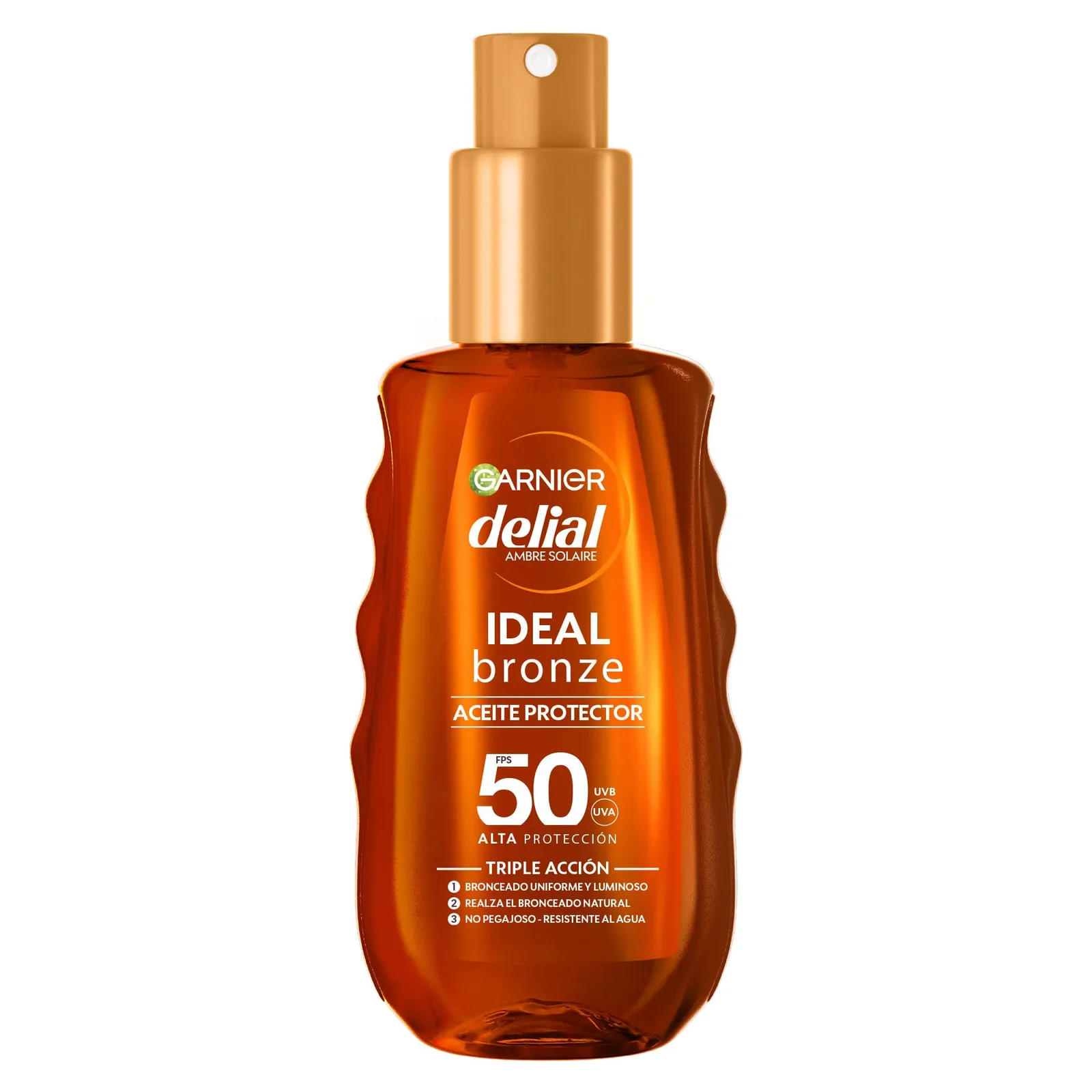 Pack 3x Garnier Delial Ideal Bronze Aceite Solar FPS50 150ml