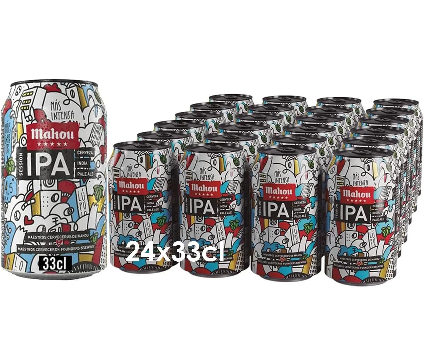 Mahou 5 Estrellas Session IPA 33cl: Pack de 48 Latas