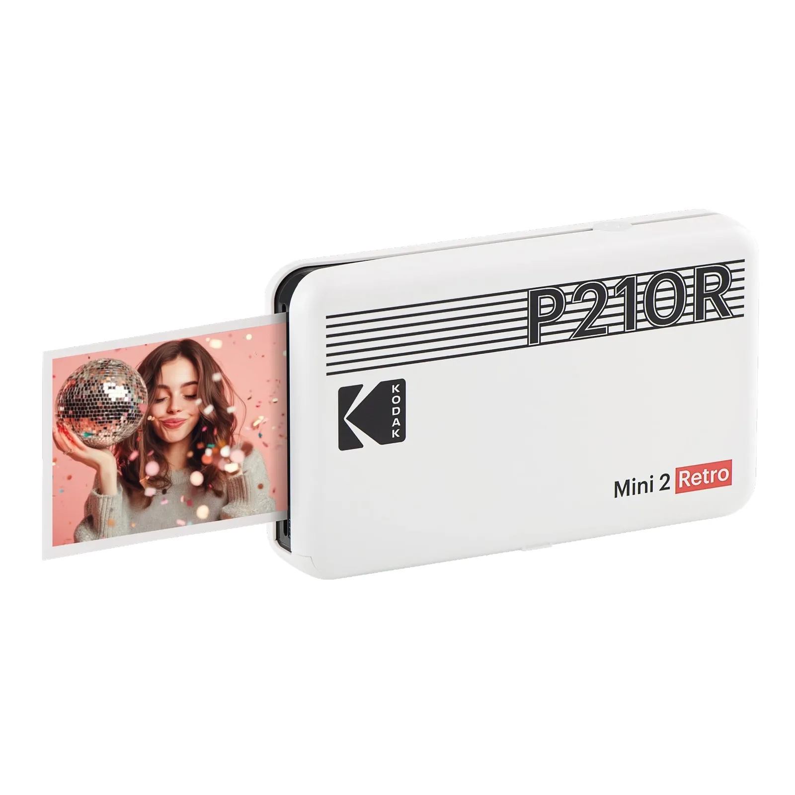 Kodak Mini 2 Retro 4Pass: Impresora Fotográfica Blanca con Bluetooth y 8 Hojas