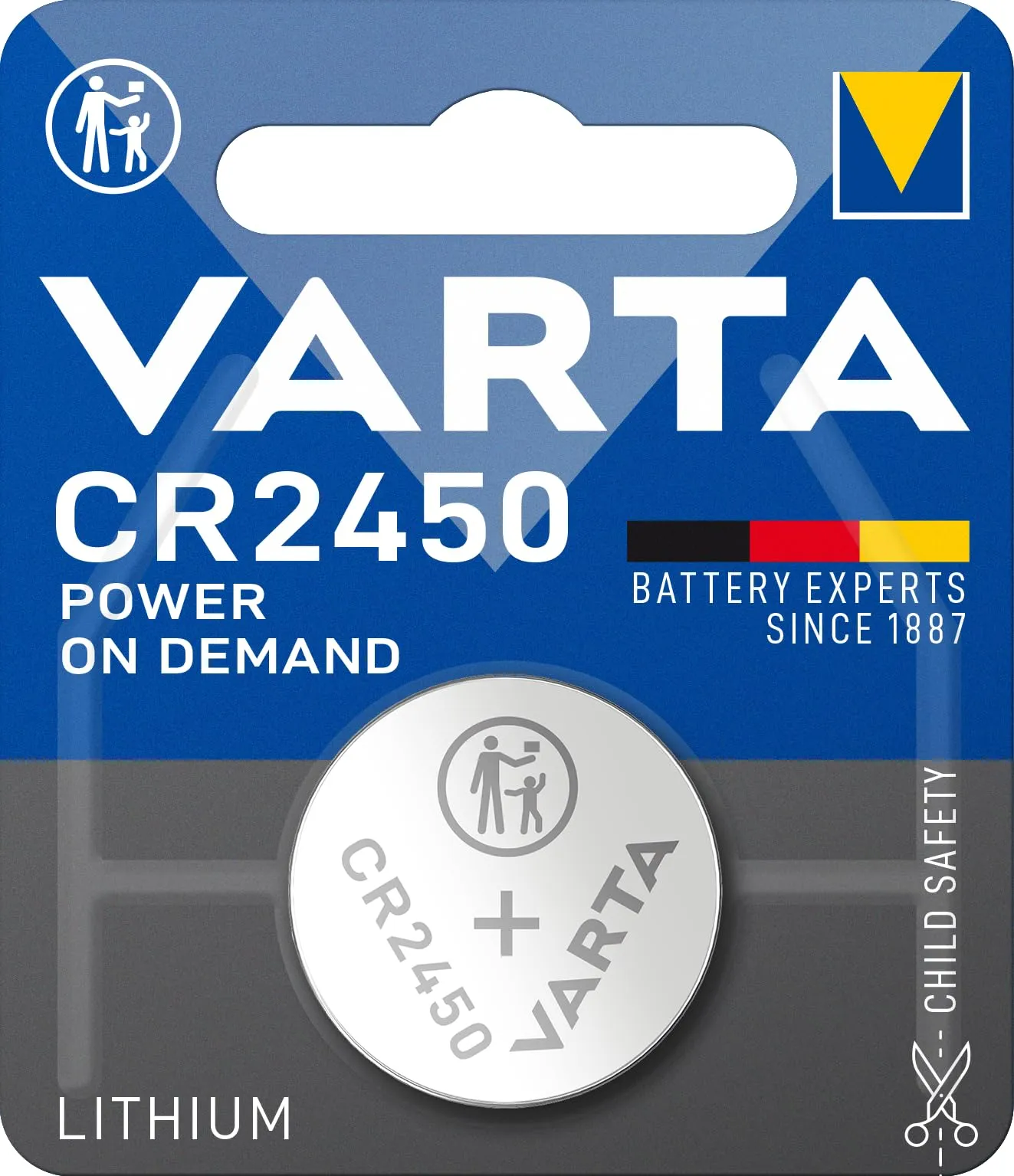 VARTA Pilas Botón CR2450 (10 uds) - Litio 3V Power on Demand