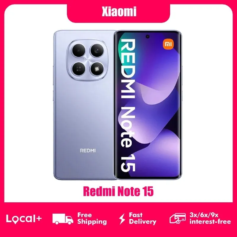 Xiaomi Redmi Note 15: 6GB/128GB o 8GB/256GB, AMOLED 6.77", 108MP, 6000mAh