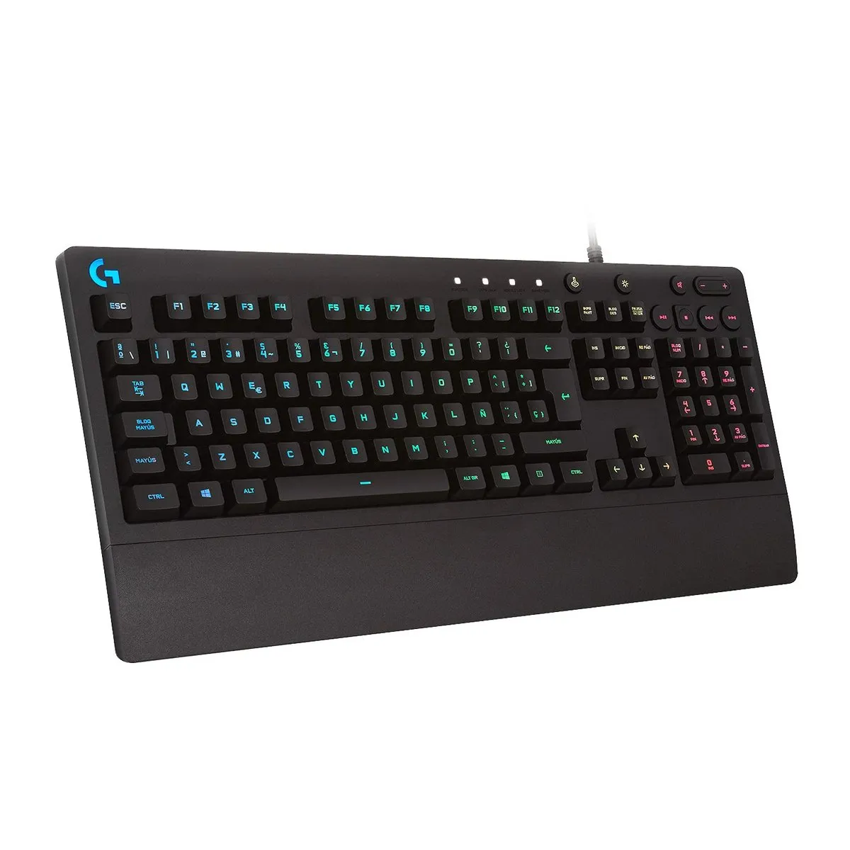 Teclado Gaming Logitech G213 Prodigy RGB QWERTY ES Resistente Salpicaduras