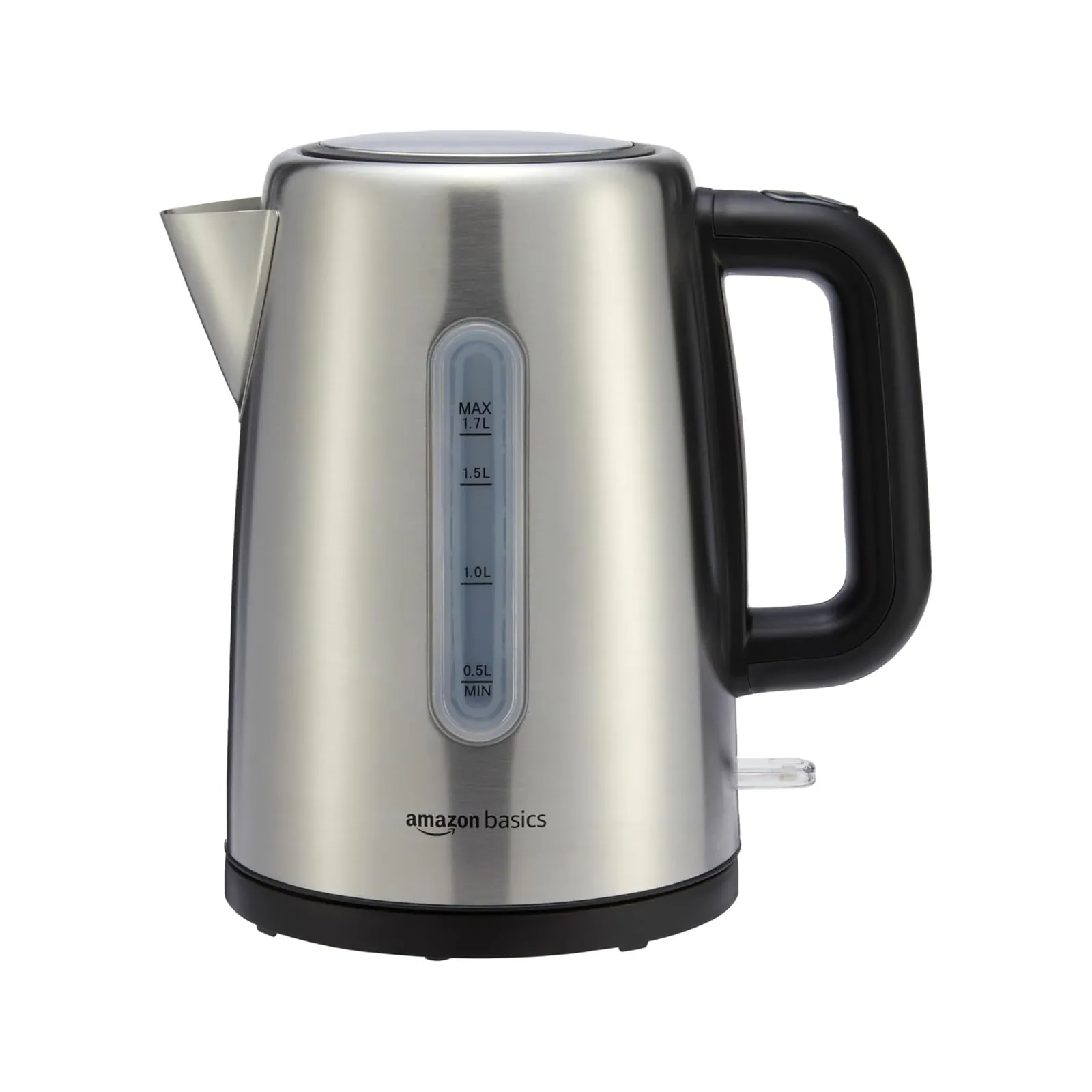 Hervidor Eléctrico Amazon Basics Acero Inoxidable 1.7L Plateado