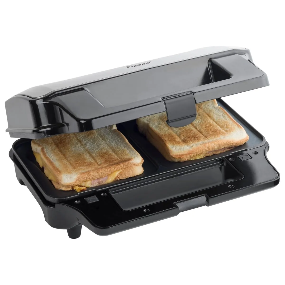 Bestron Parrilla Eléctrica 3 en 1: Sandwichera, Gofres y Hamburguesas