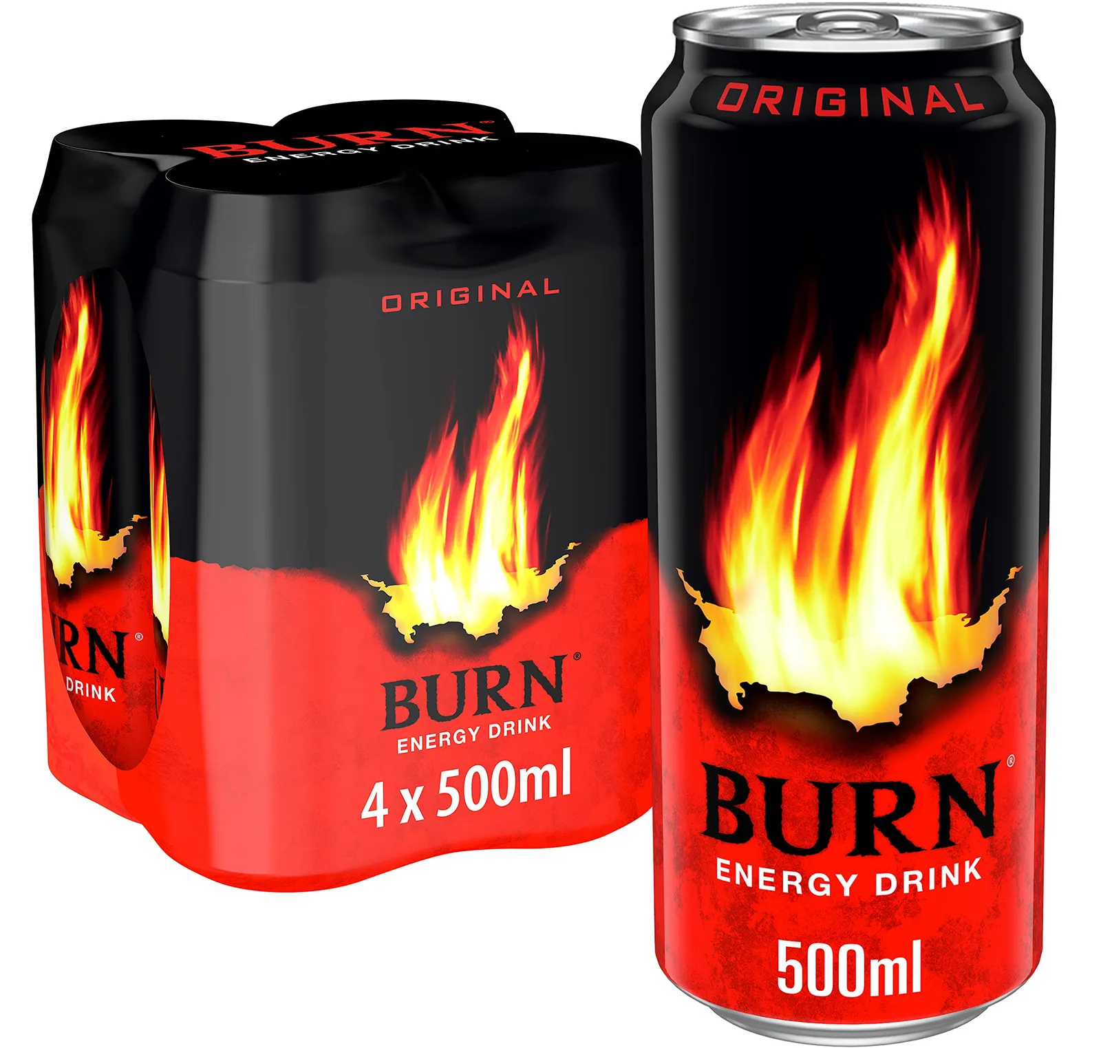 Pack 8x 500ml Bebida Energética Burn Original