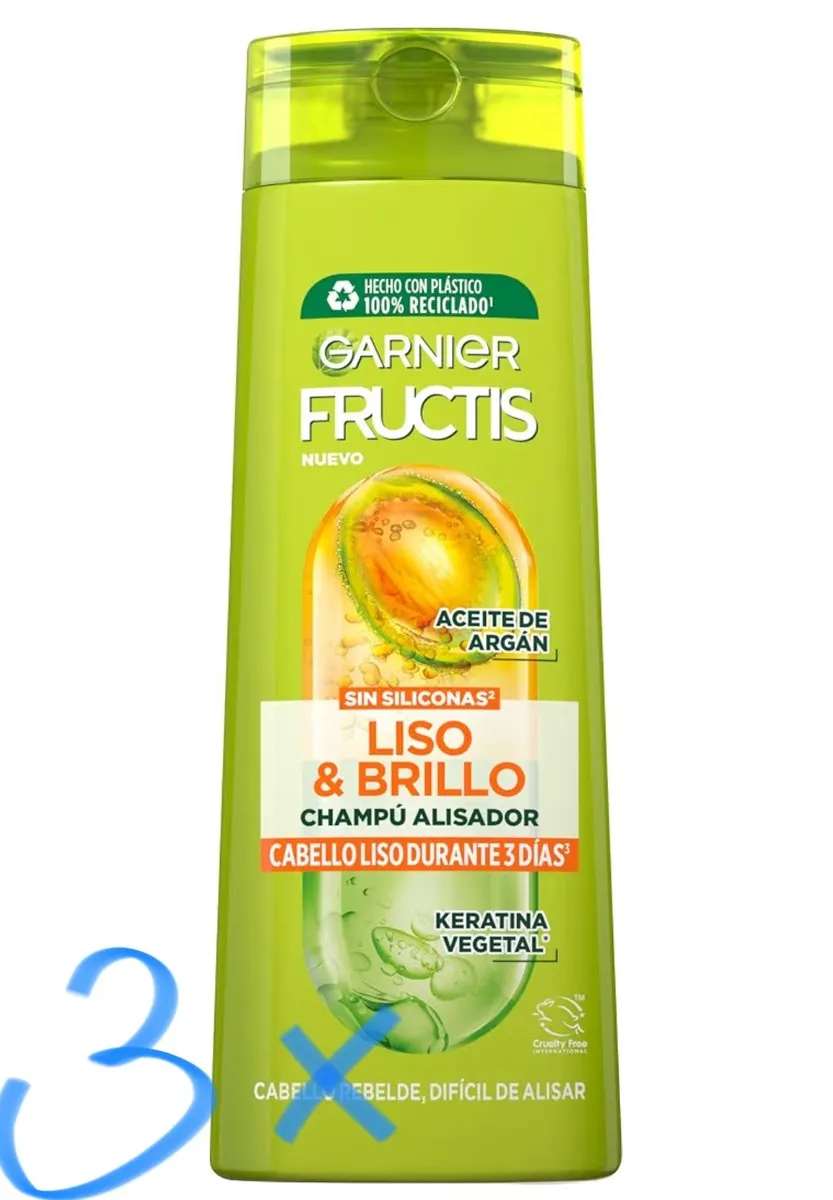 3 x Garnier Fructis Champú Hidraliso 360 ml