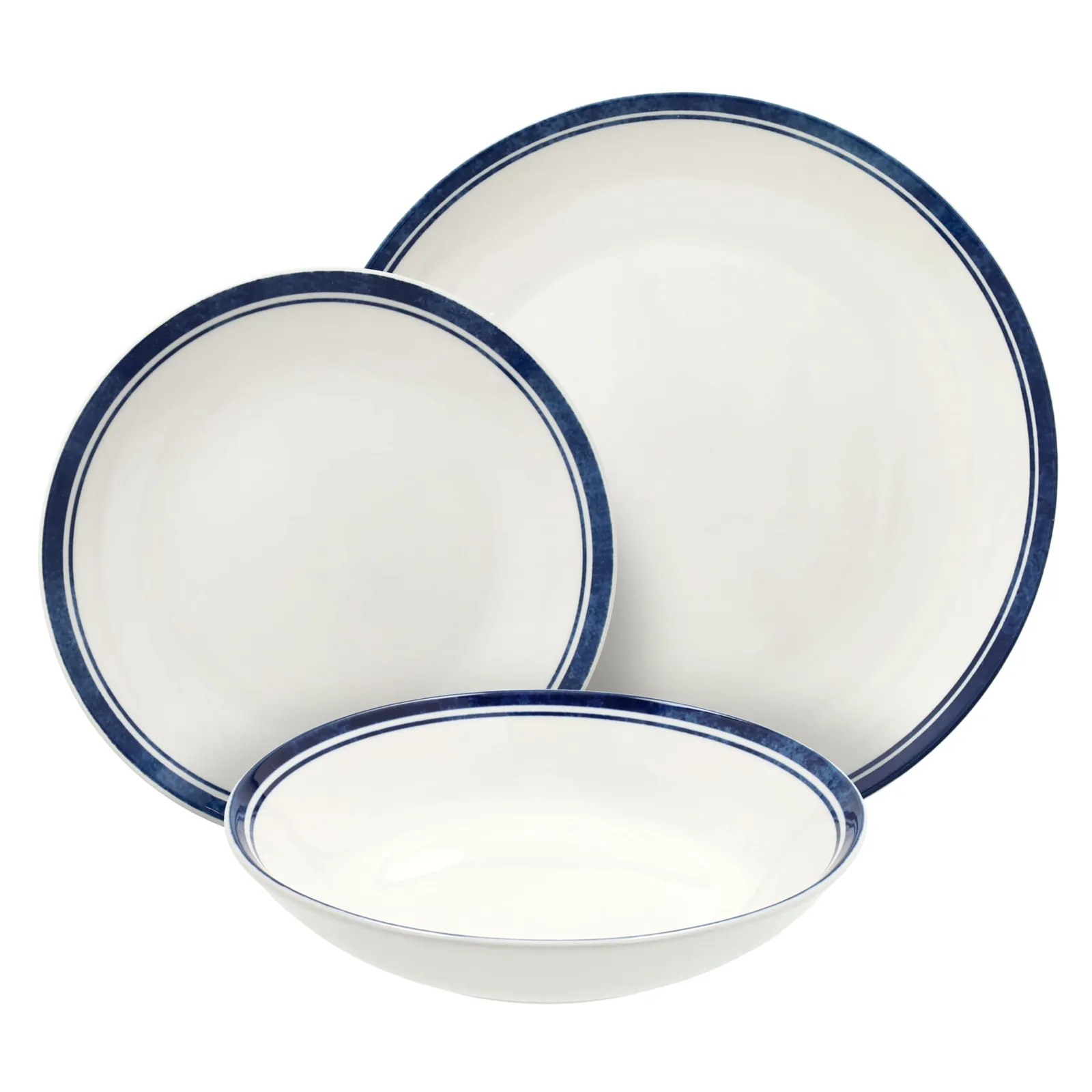 Tognana Filo Blu: Vajilla de Porcelana de 18 Piezas