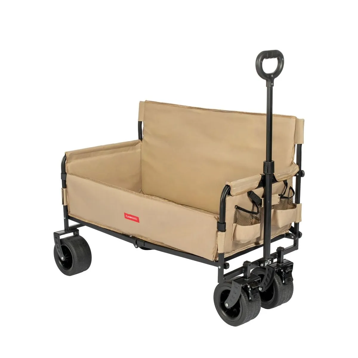 Carro de Playa Plegable Flamingueo 360º con Bolsa Protectora