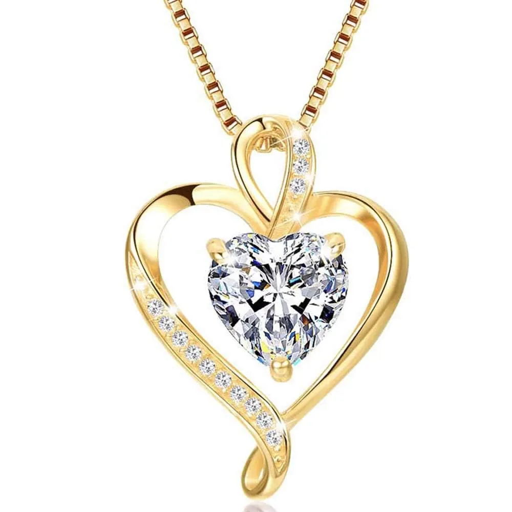 Lavumo Collar Colgante Corazón Mujer