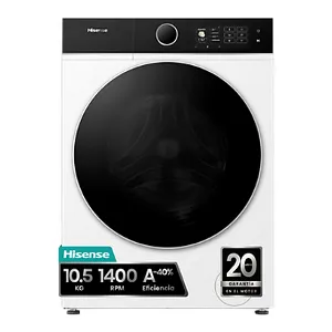 Lavadora Hisense WF5I1045BWQ 10,5kg con Autodosificación y Wi-Fi