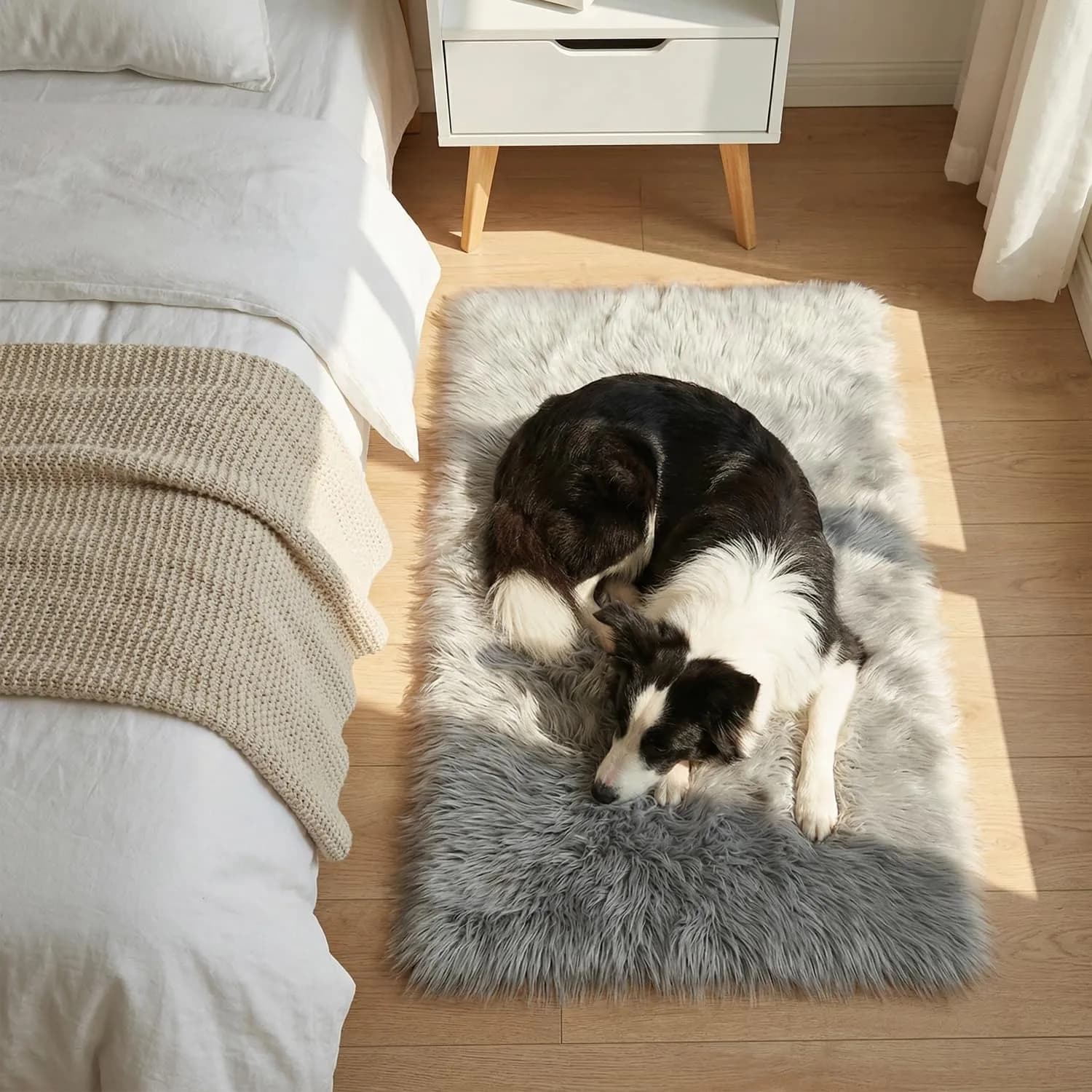 Alfombra de pelo sintético ultra suave estilo oveja