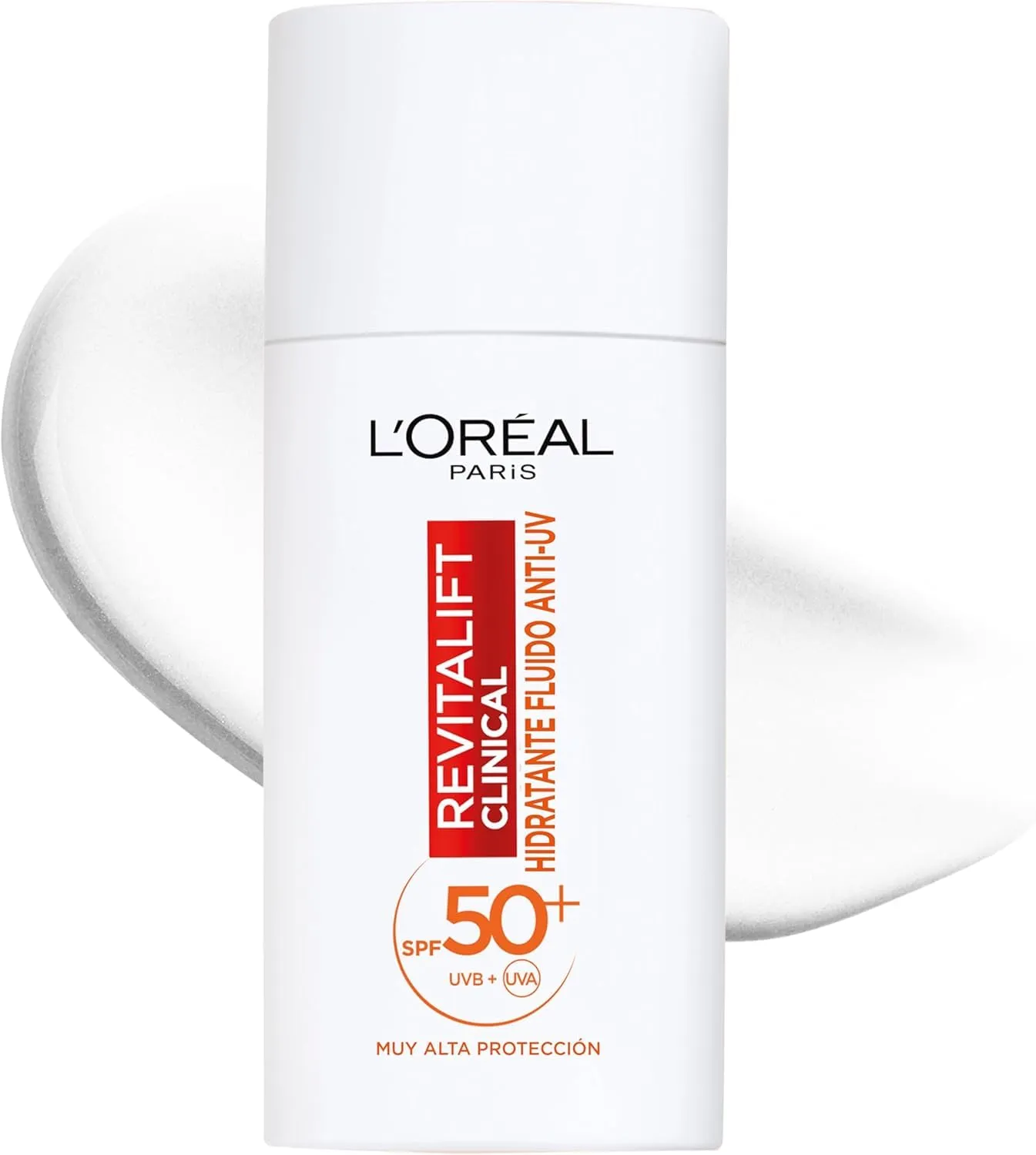 Pack de 3 fluidos hidratantes L'Oréal Revitalift Clinical Anti-UV SPF50+ de 50ml