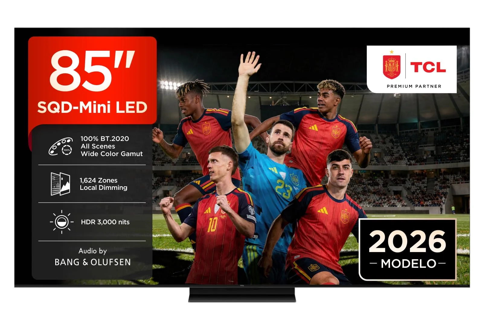 TCL 85C7L TV 85" Mini LED 4K Smart TV 2600 nits HDR Premium 144Hz