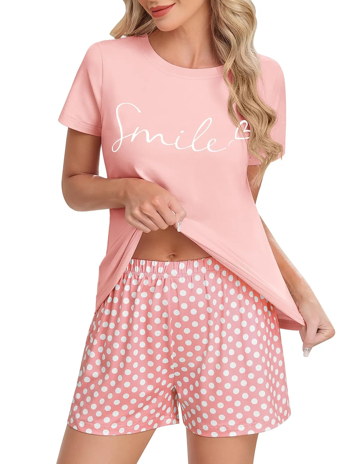 Umipubo Pijama Verano Mujer Manga Corta y Pantalón Corto