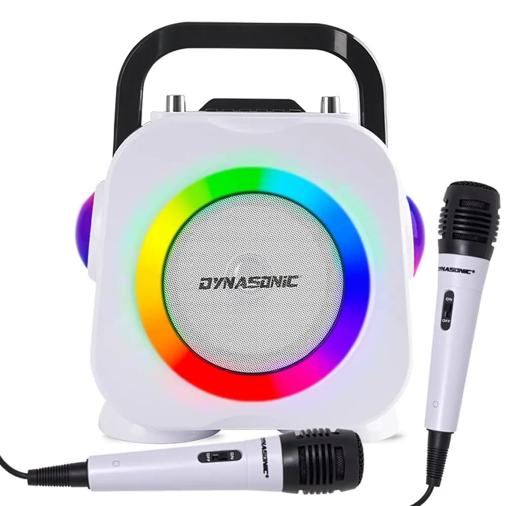 Dynasonic DK-201 Altavoz Karaoke Portátil 10W con 2 Micrófonos