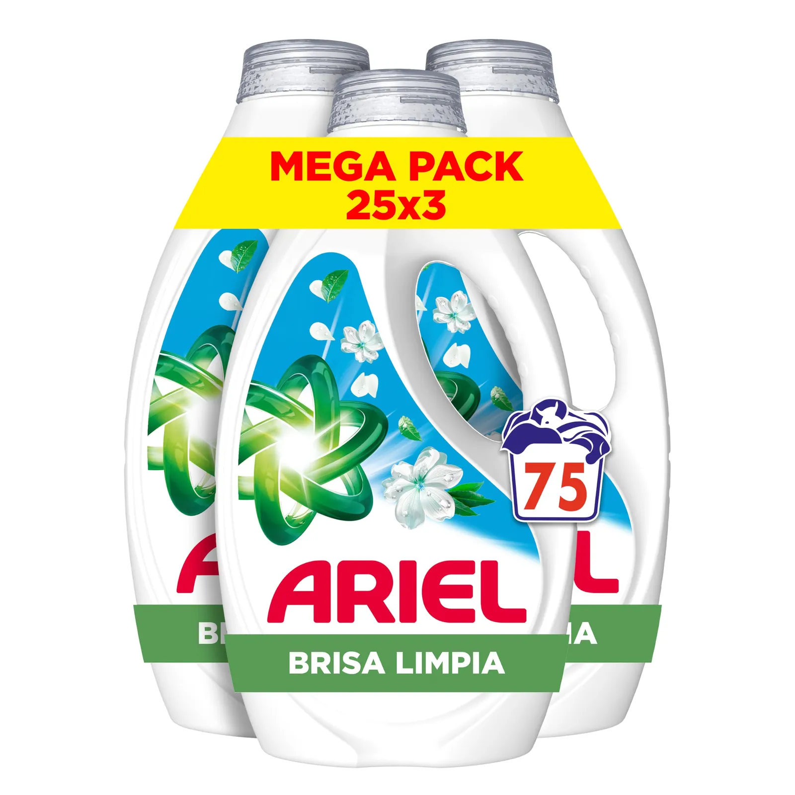Detergente líquido Ariel Costa Mediterránea Brisa Marina & Jazmín, 75 lavados