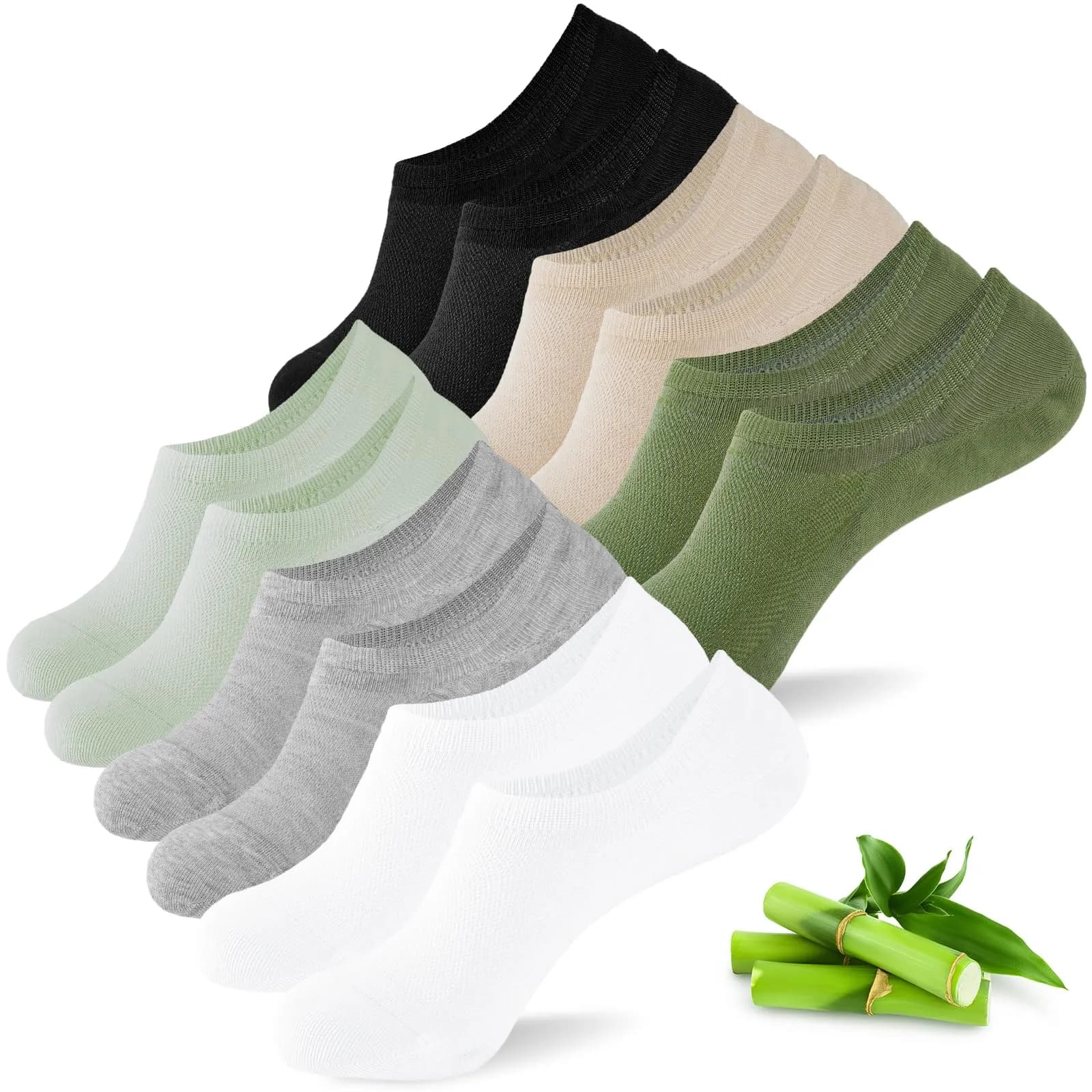 Pack 6 Pares Calcetines Invisibles Mujer Bambú