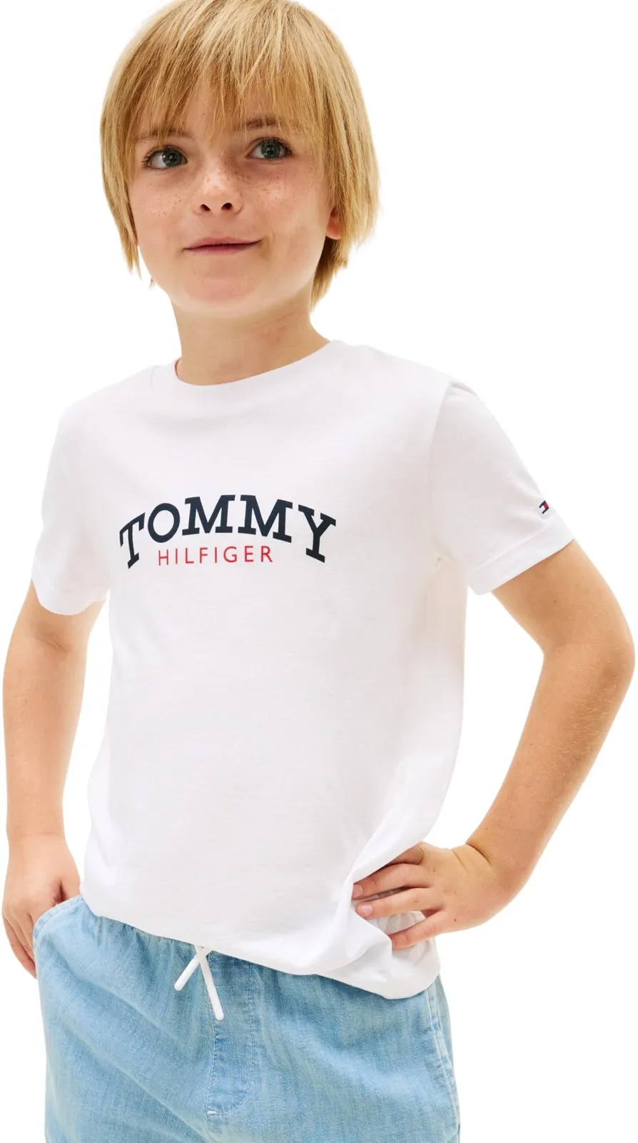 Camiseta Infantil Tommy Hilfiger Monogram Algodón