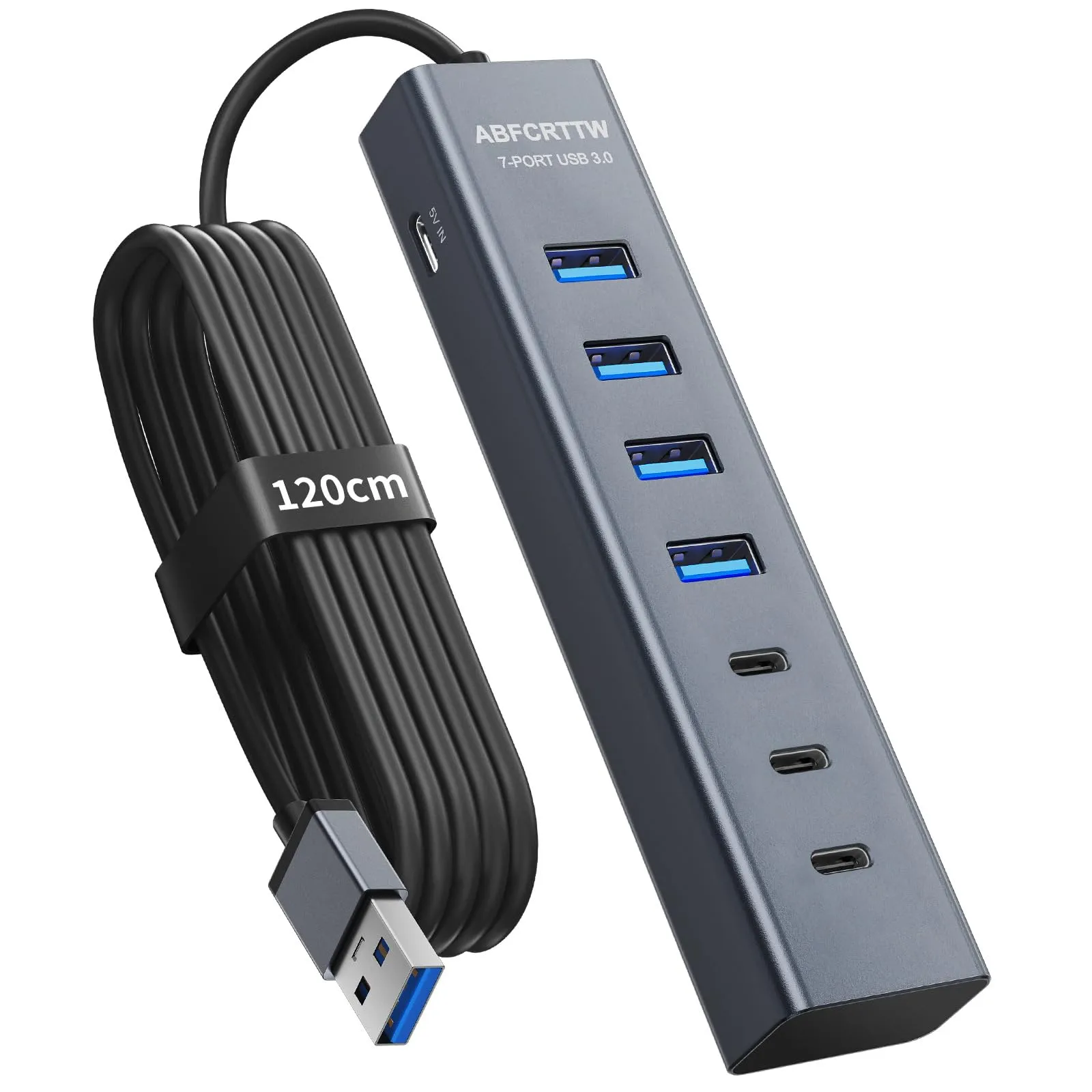 Hub USB 3.0 con 7 Puertos (4x USB-A, 3x USB-C)