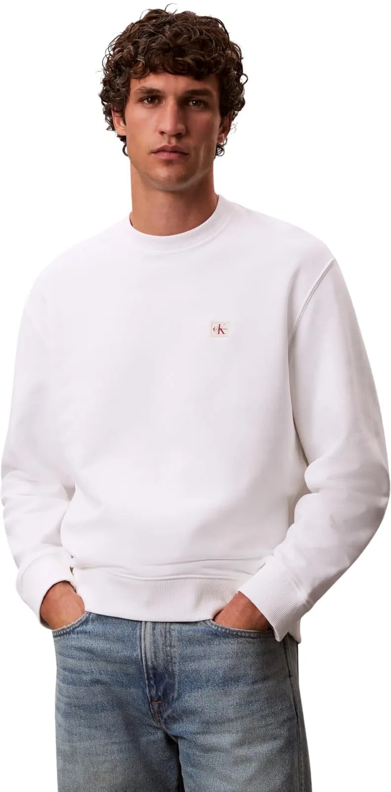 Calvin Klein Sudadera Terry Badge Hombre Cuello Redondo