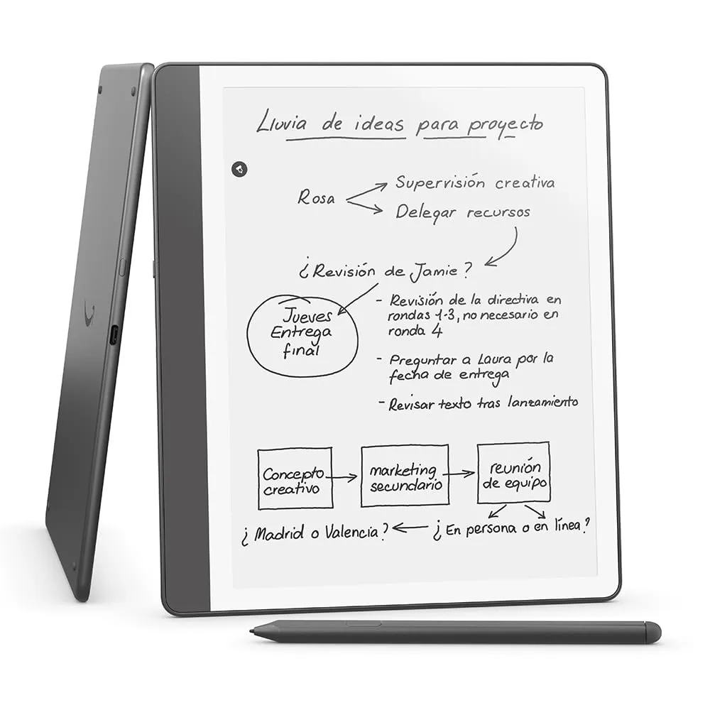 Amazon Kindle Scribe (32 GB) | Pantalla rediseñada para escritura manual | Lápiz prémium | Gris tungsteno