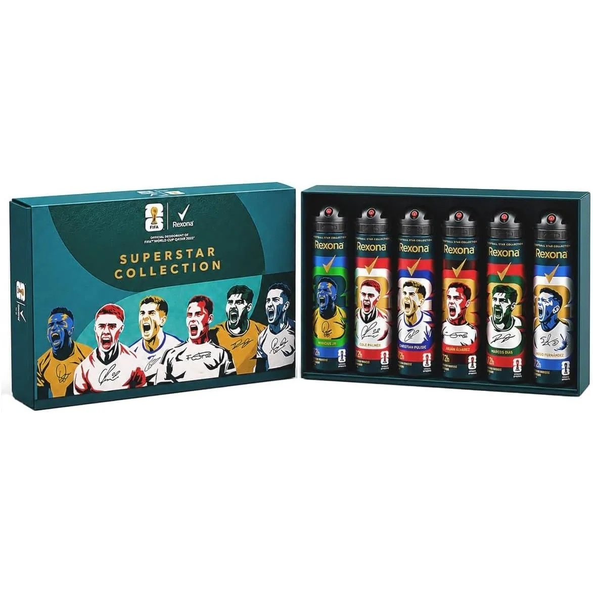 Rexona Cofre Regalo FIFA World Cup 2026TM Superstar Collection Desodorantes Spray Hombre 6x150ml