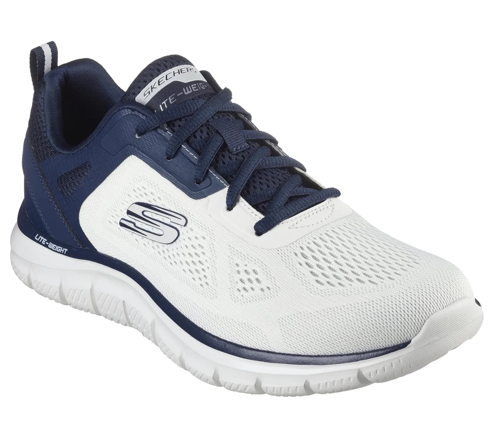 Zapatillas Skechers Track para hombre en color blanco (tallas 39-46)