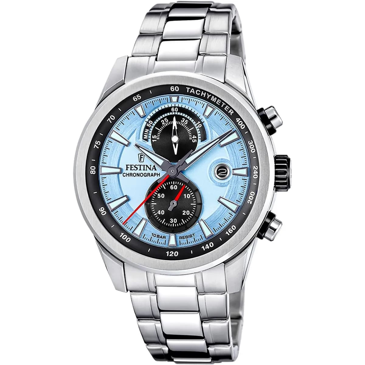 Festina Reloj Hombre Analógico de Acero Inoxidable 316L Plateado F20694/2
