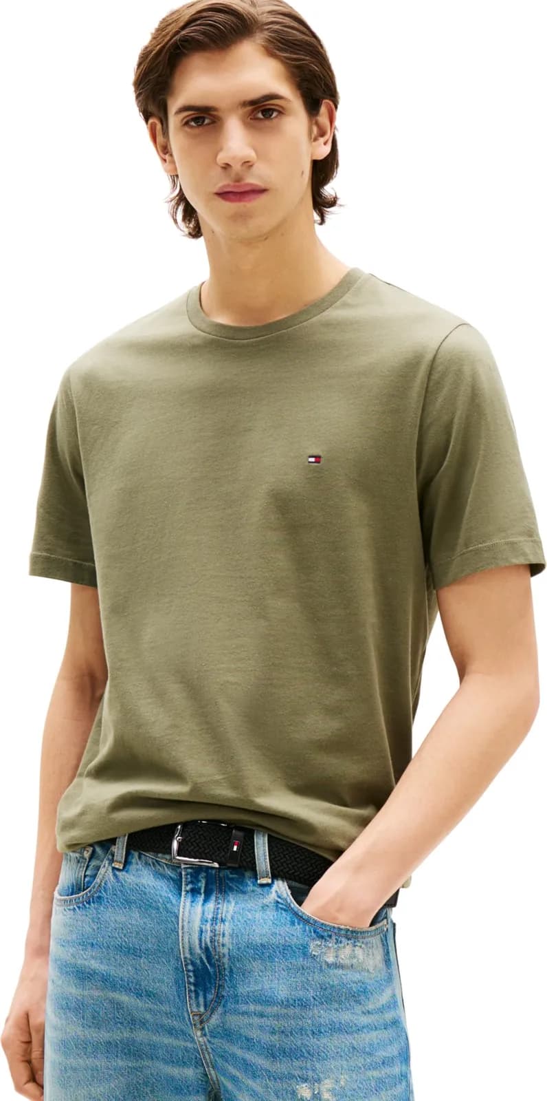 Camiseta Tommy Hilfiger Seasonal Solid tee Manga Corta Hombre Verde (varias tallas)