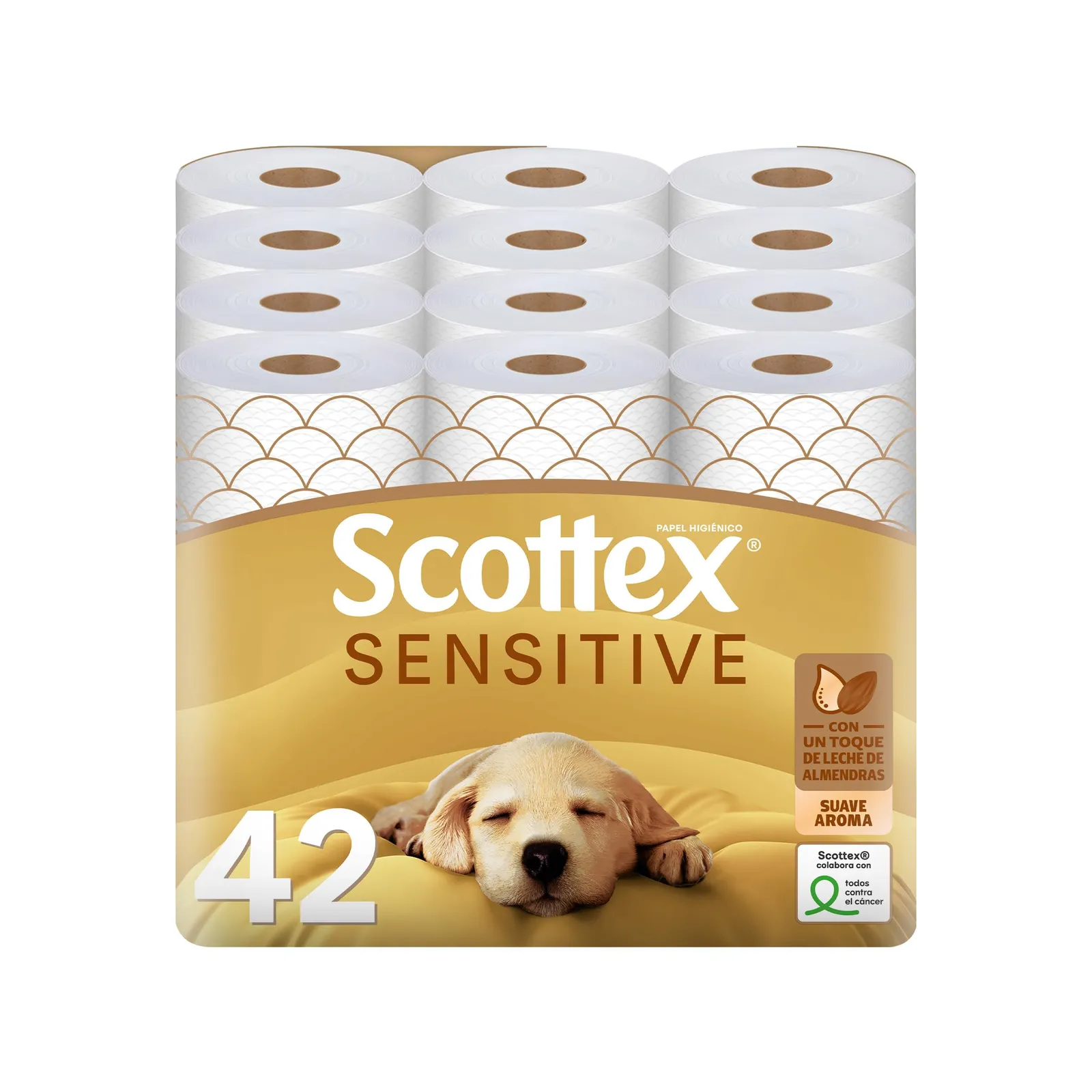 Pack 2x 42 Rollos Papel Higiénico Scottex Sensitive