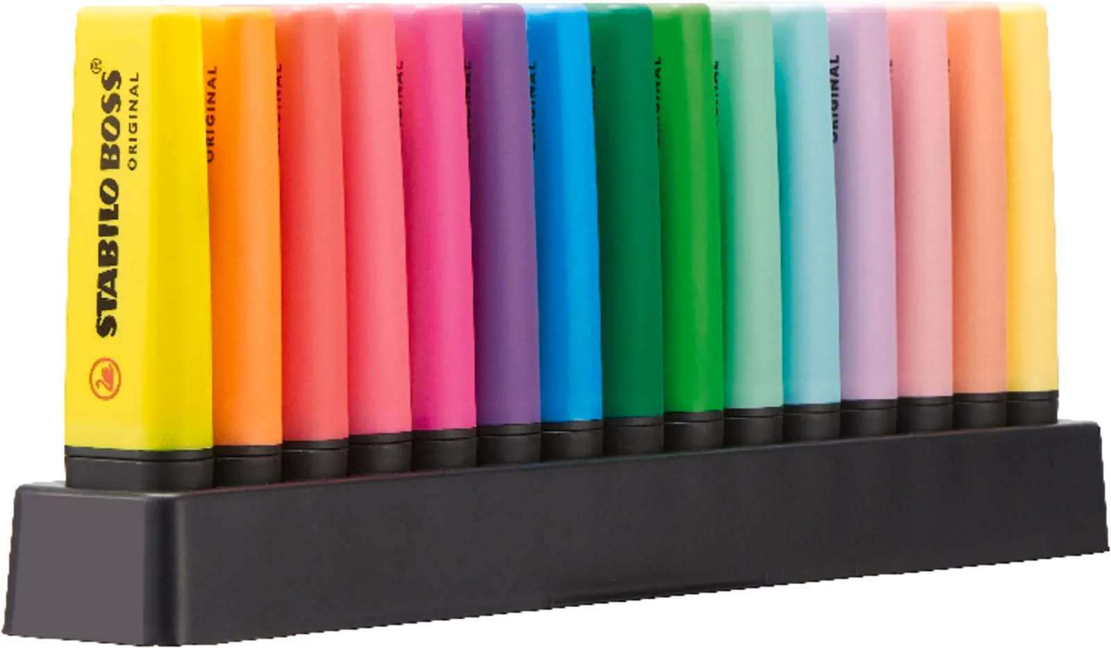 Set 15 rotuladores Stabilo Boss (9 fluorescentes, 6 pastel)