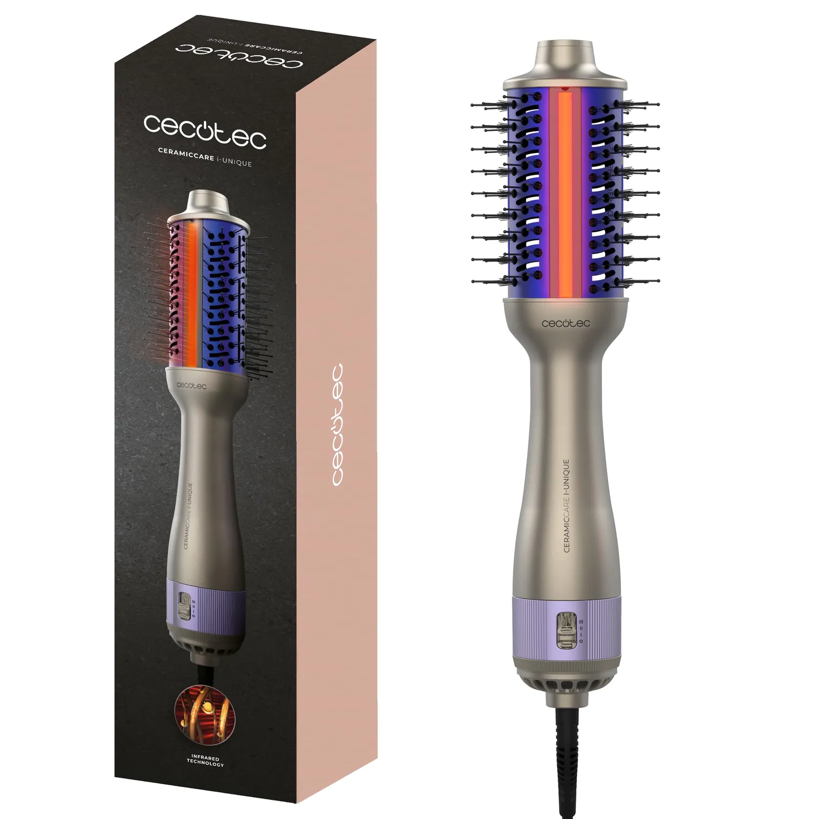Cecotec Cepillo Voluminizador CeramicCare i-Unique 1000W (varias tallas)