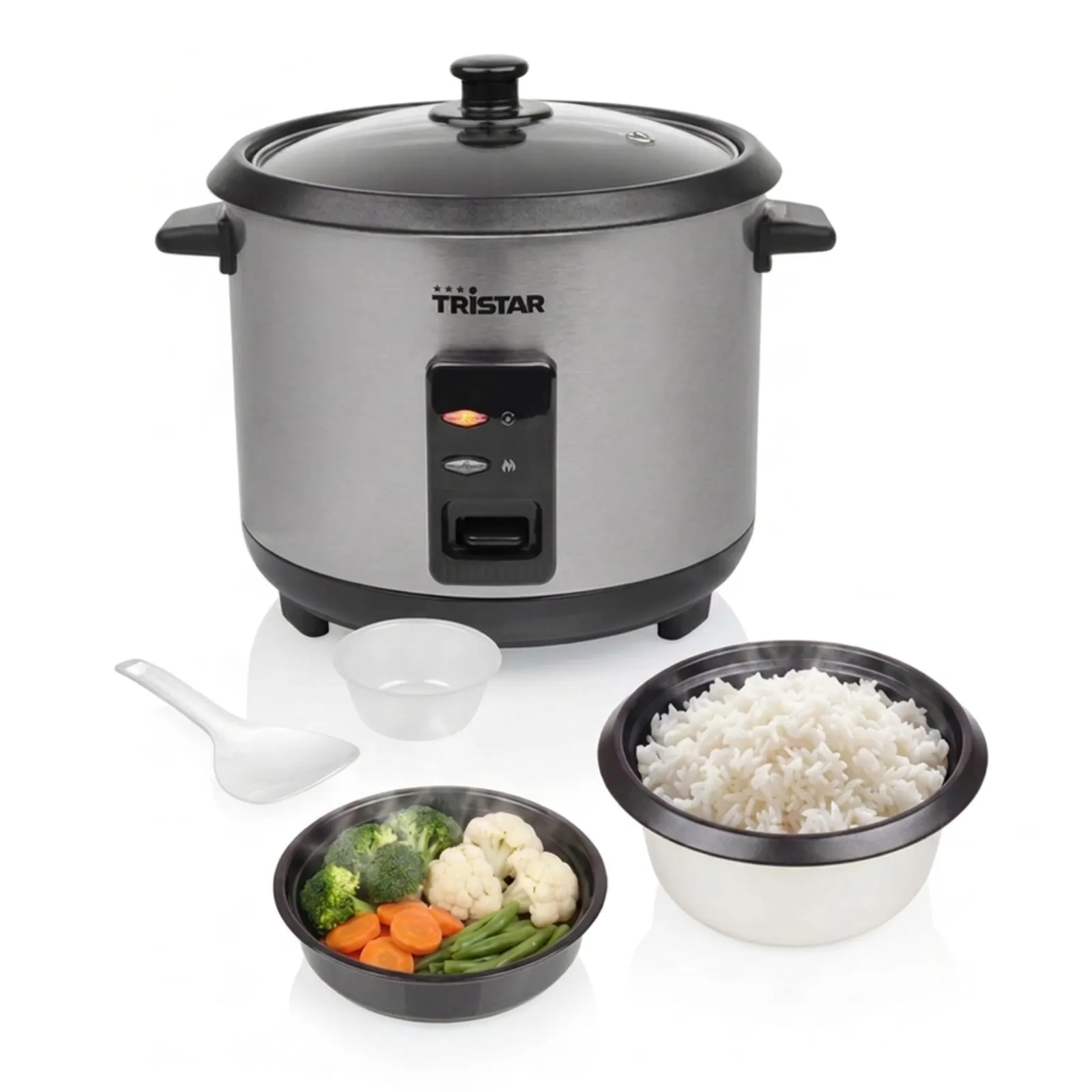 Tristar RK-6145 Olla Arrocera 1.5L Acero Inox 500W