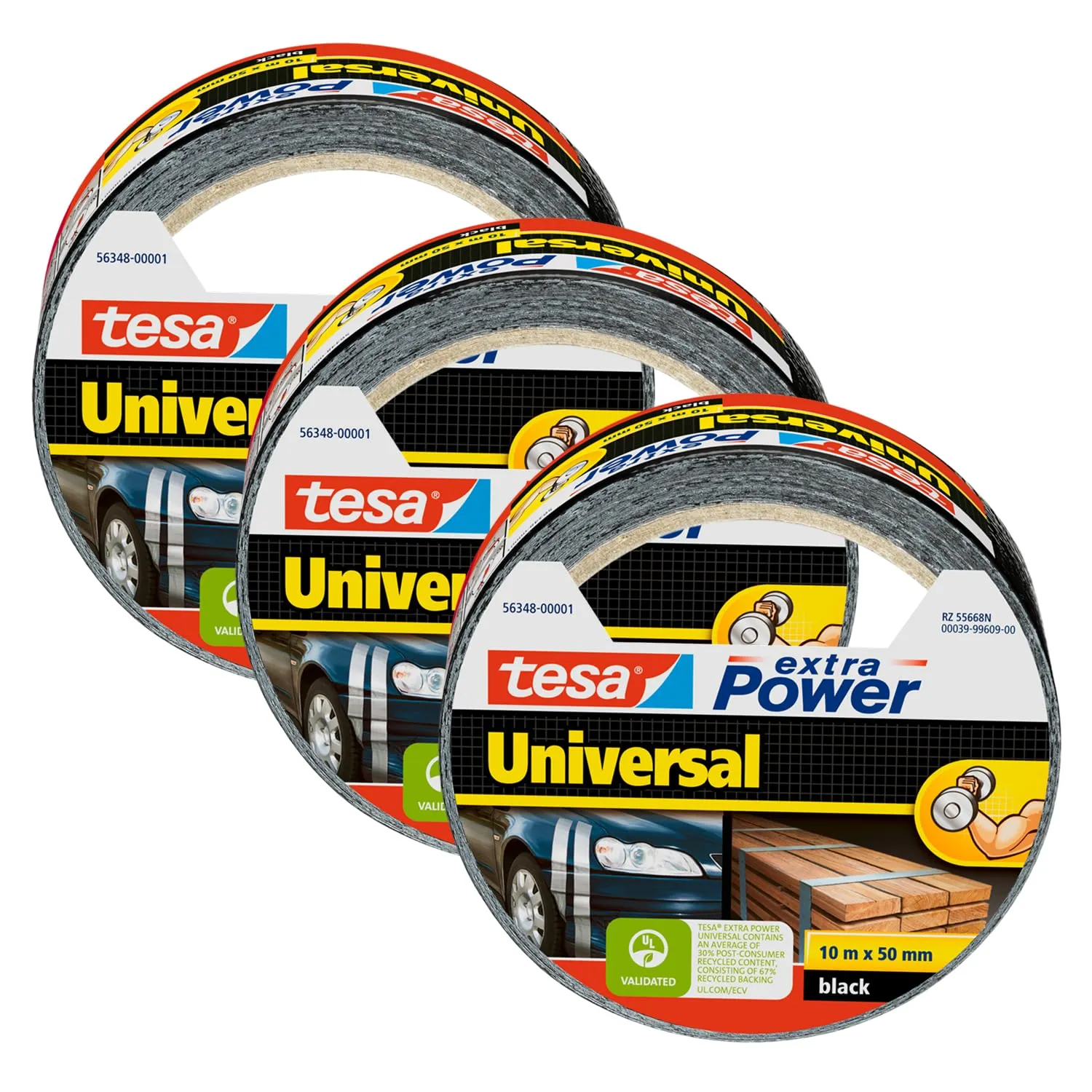 Tesa Cinta Adhesiva Universal Extra Power - Pack 3 Rollos