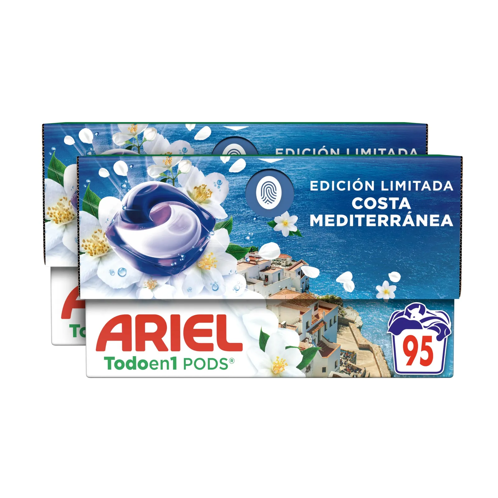 Detergente Ariel Pods Todoen1 Costa Mediterránea, 95 lavados