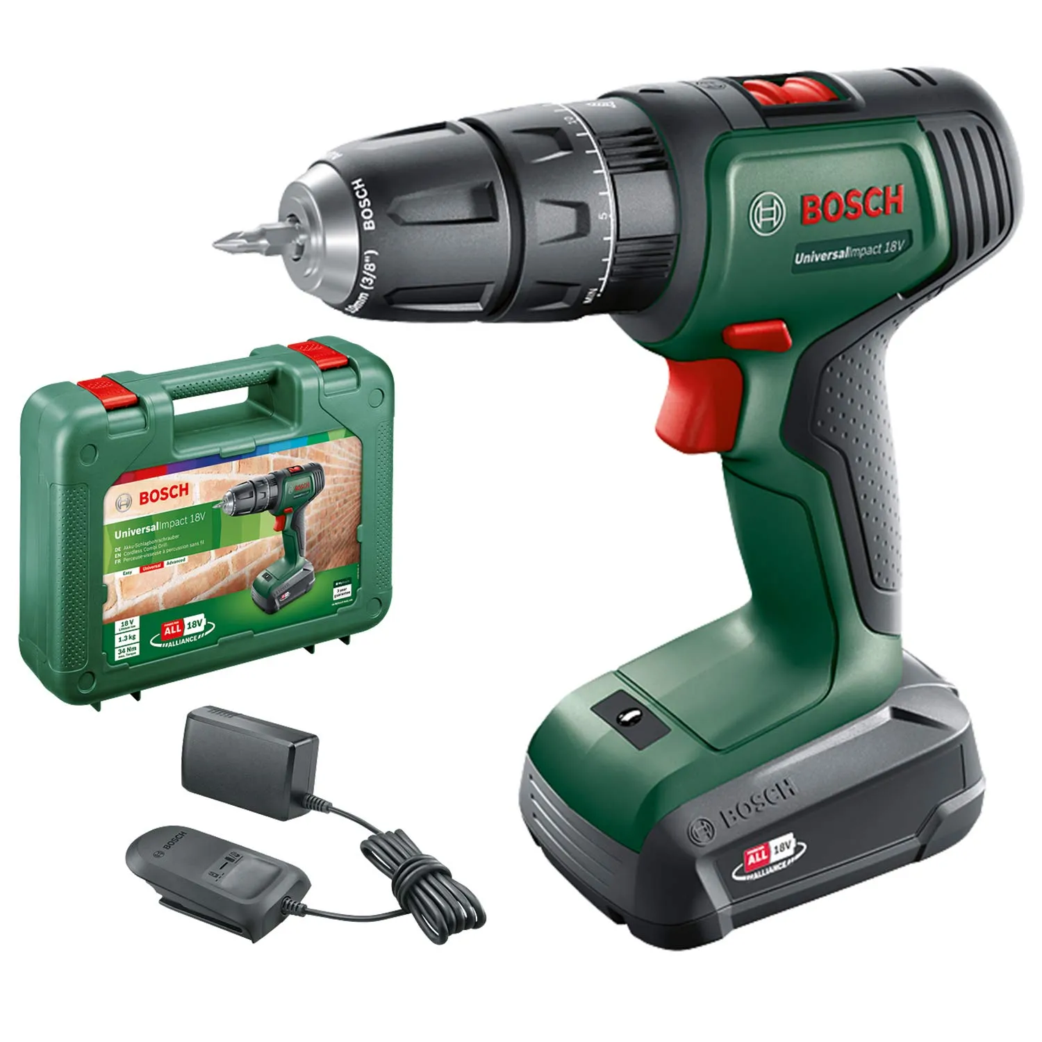 Bosch Martillo taladrador a batería UniversalImpact 18V + maletín