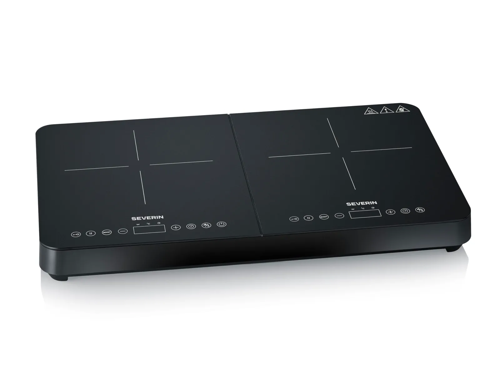 Placa de inducción Severin DK 1028, 2 zonas, 3400W, negro mate