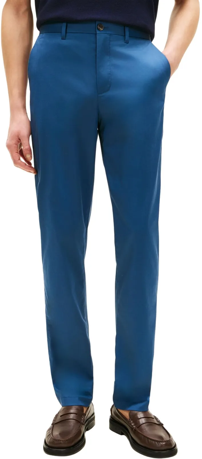 Pantalón Chino Tommy Hilfiger Hombre Core Harlem Essential Twill Relaxed Fit Azul (varias tallas)