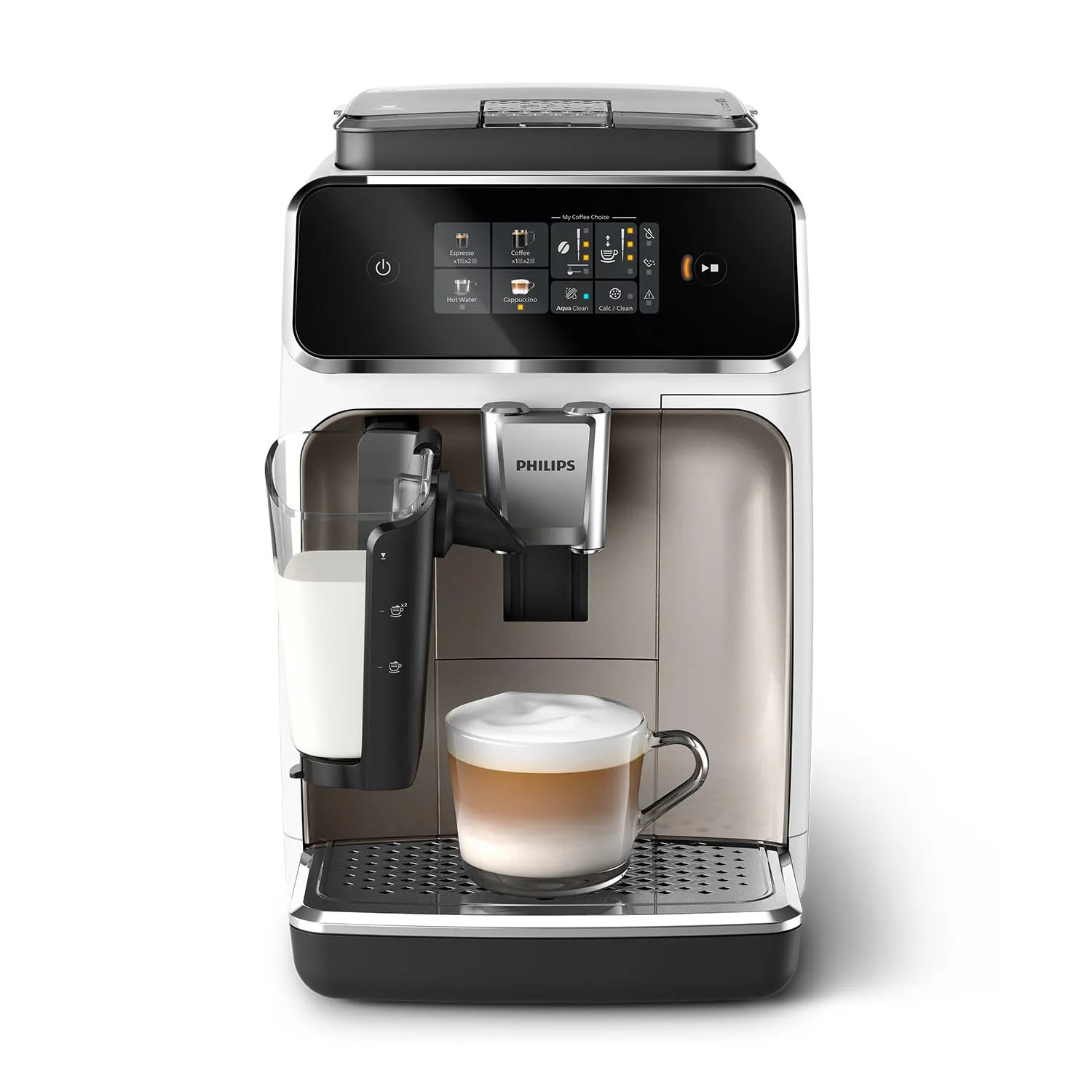 Cafetera Superautomática Philips 2300 LatteGo 15 Bares Blanca
