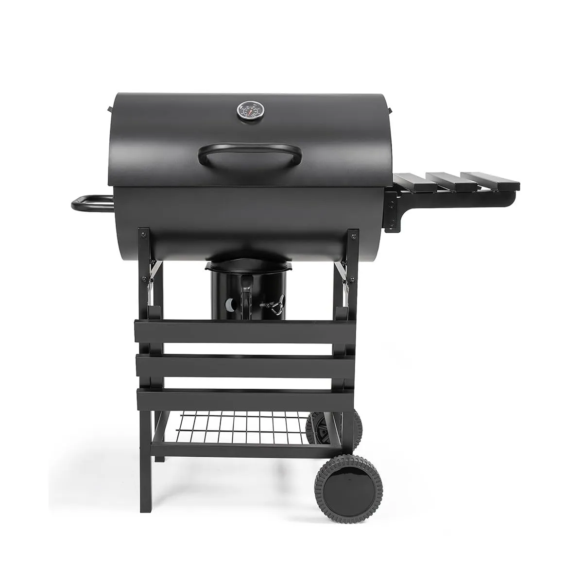 Barbacoa de carbón Livoo Barril 54,5 x 35 cm con tapa y termómetro