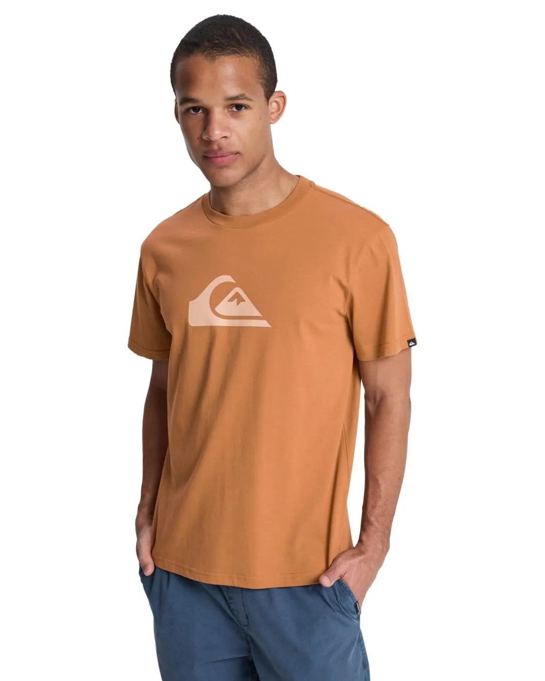 Camiseta Quiksilver Comp Logo Hombre Tobacco Brown
