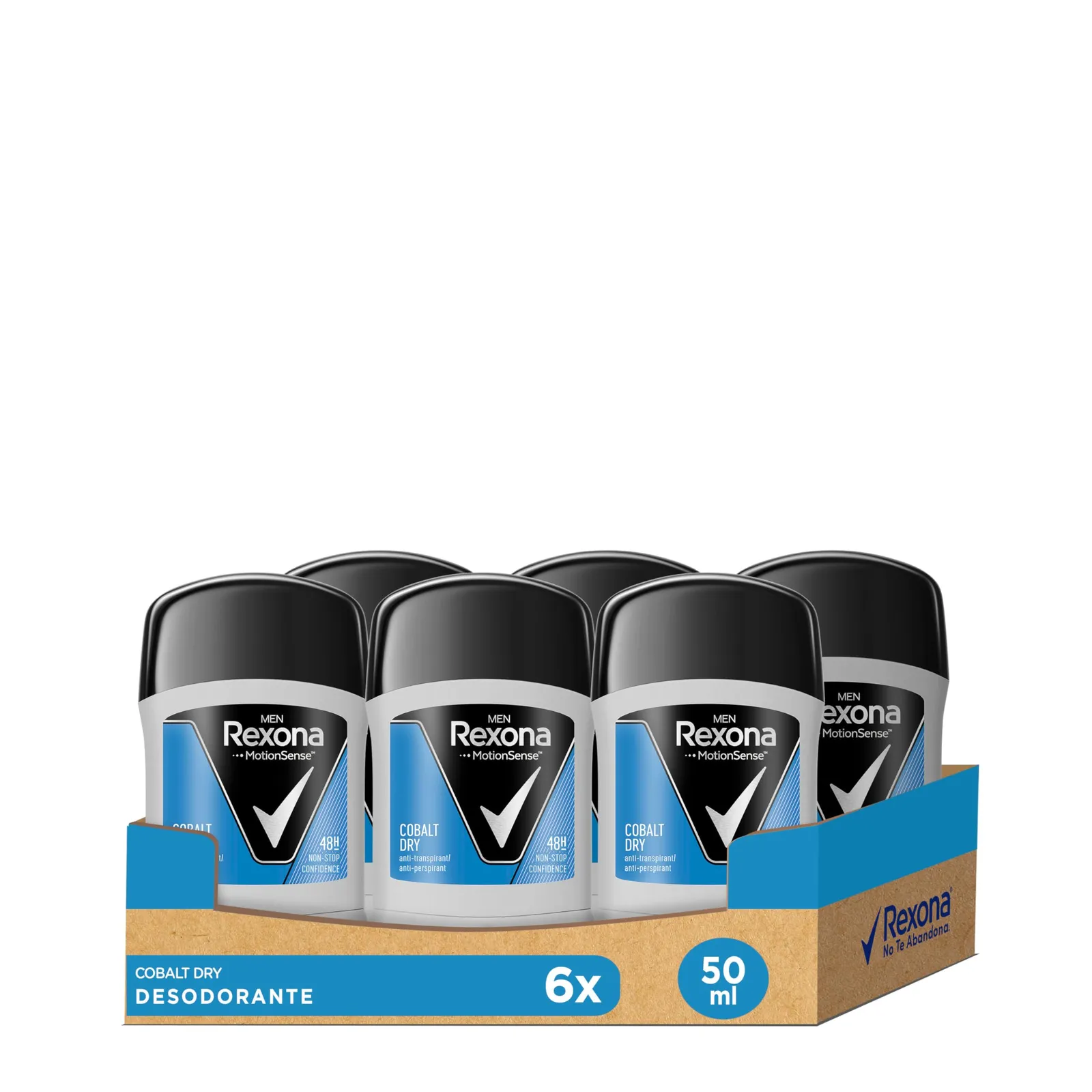 Pack de 6 desodorantes en stick Rexona Cobalt Dry de 50 ml