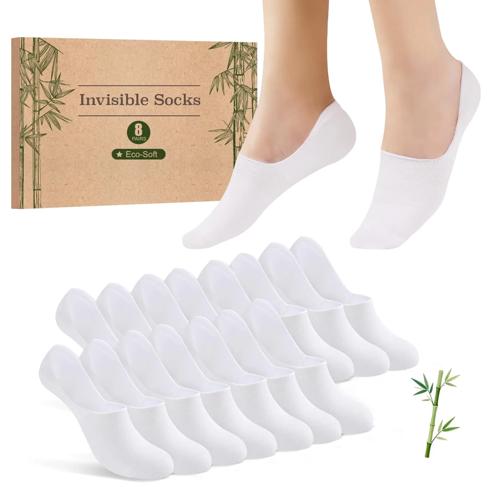 Pack 8 Pares Calcetines Invisibles Mujer SukModen